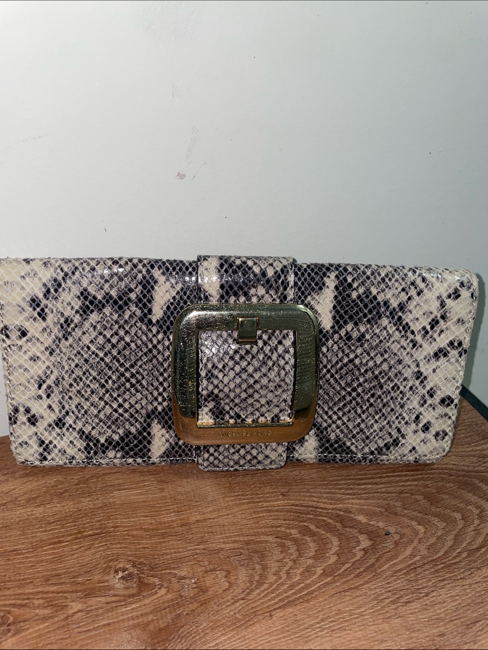 Michael Kors Envelope Clutch with Gold Buckle